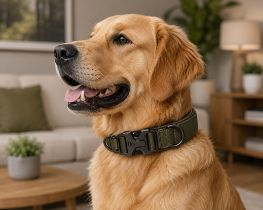 Tactical Adjustable Dog Collar with Quick-Release Buckle