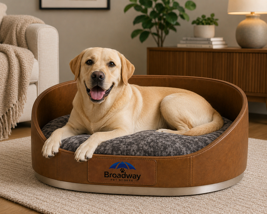 Oval Bolster Pet Bed with Cushion