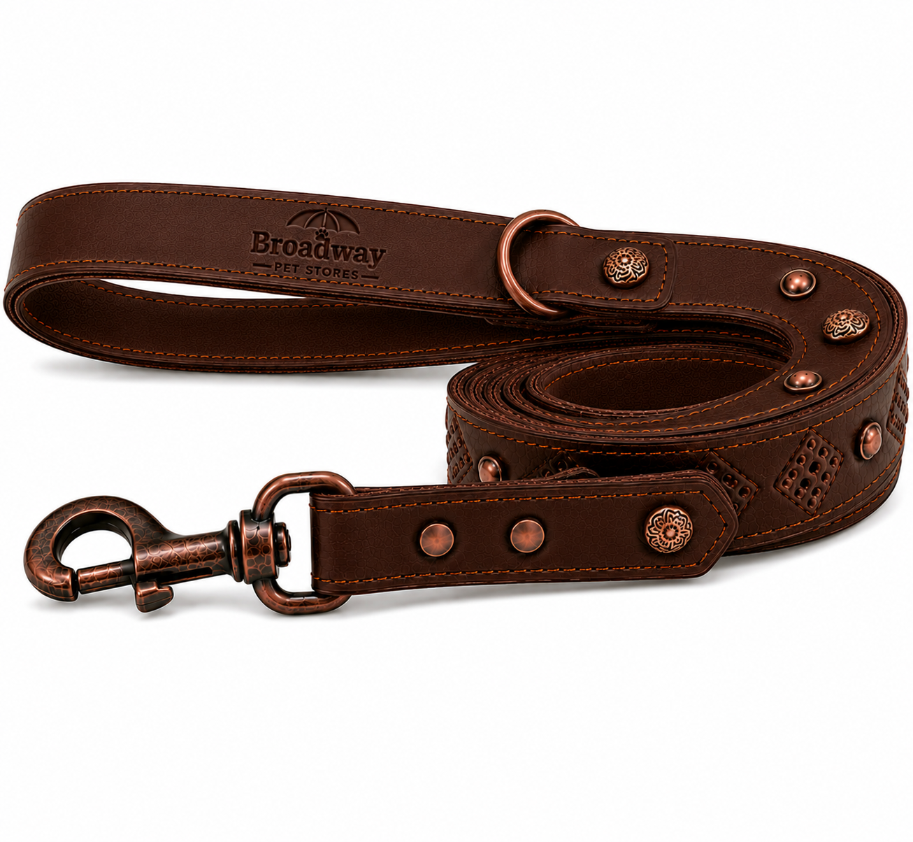 Leather Walking Leash for Dogs with Swivel Clasp
