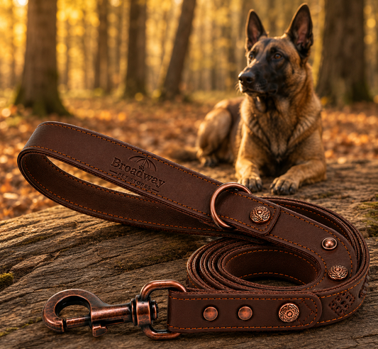 Leather Walking Leash for Dogs with Swivel Clasp
