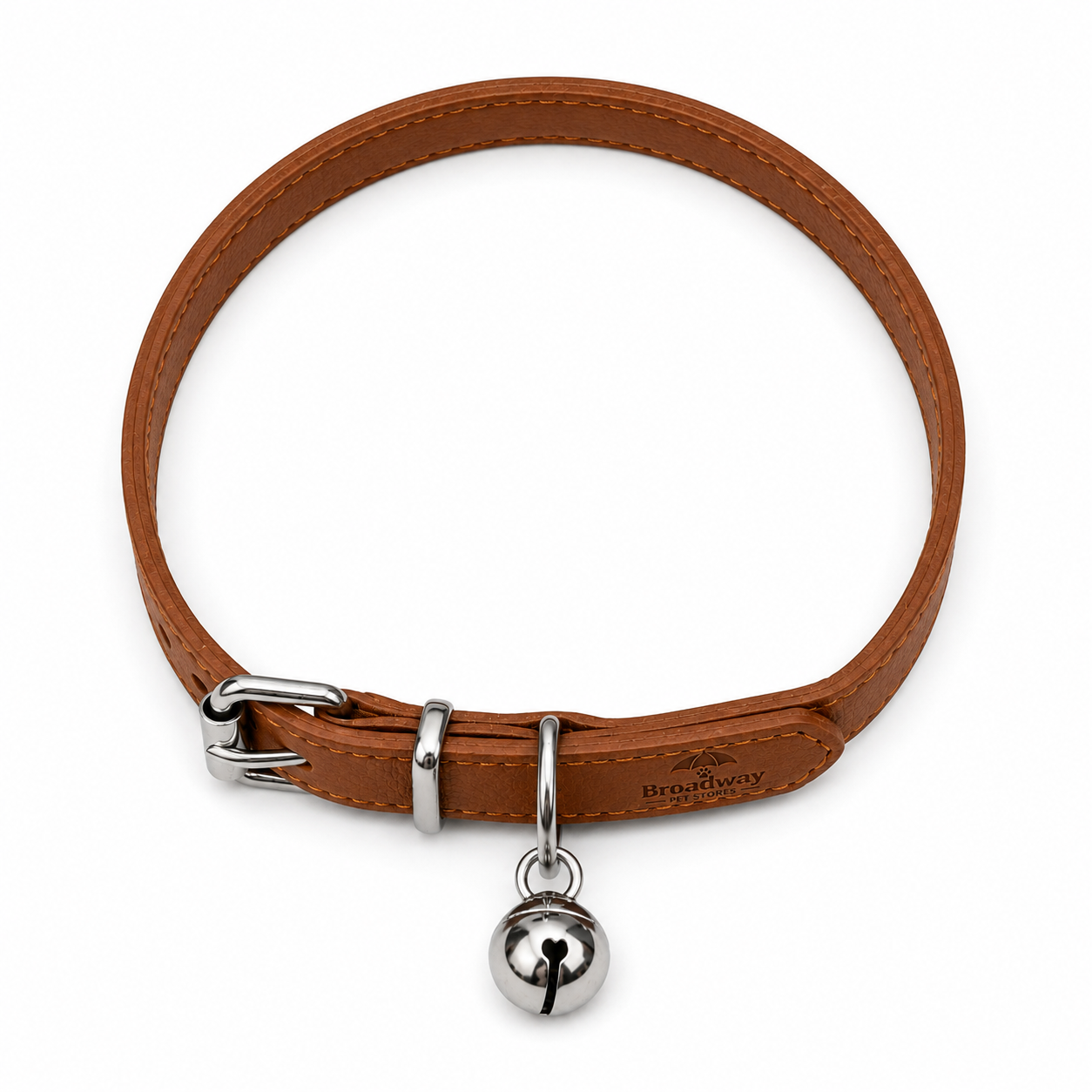 Leather Pet Collar with Bell