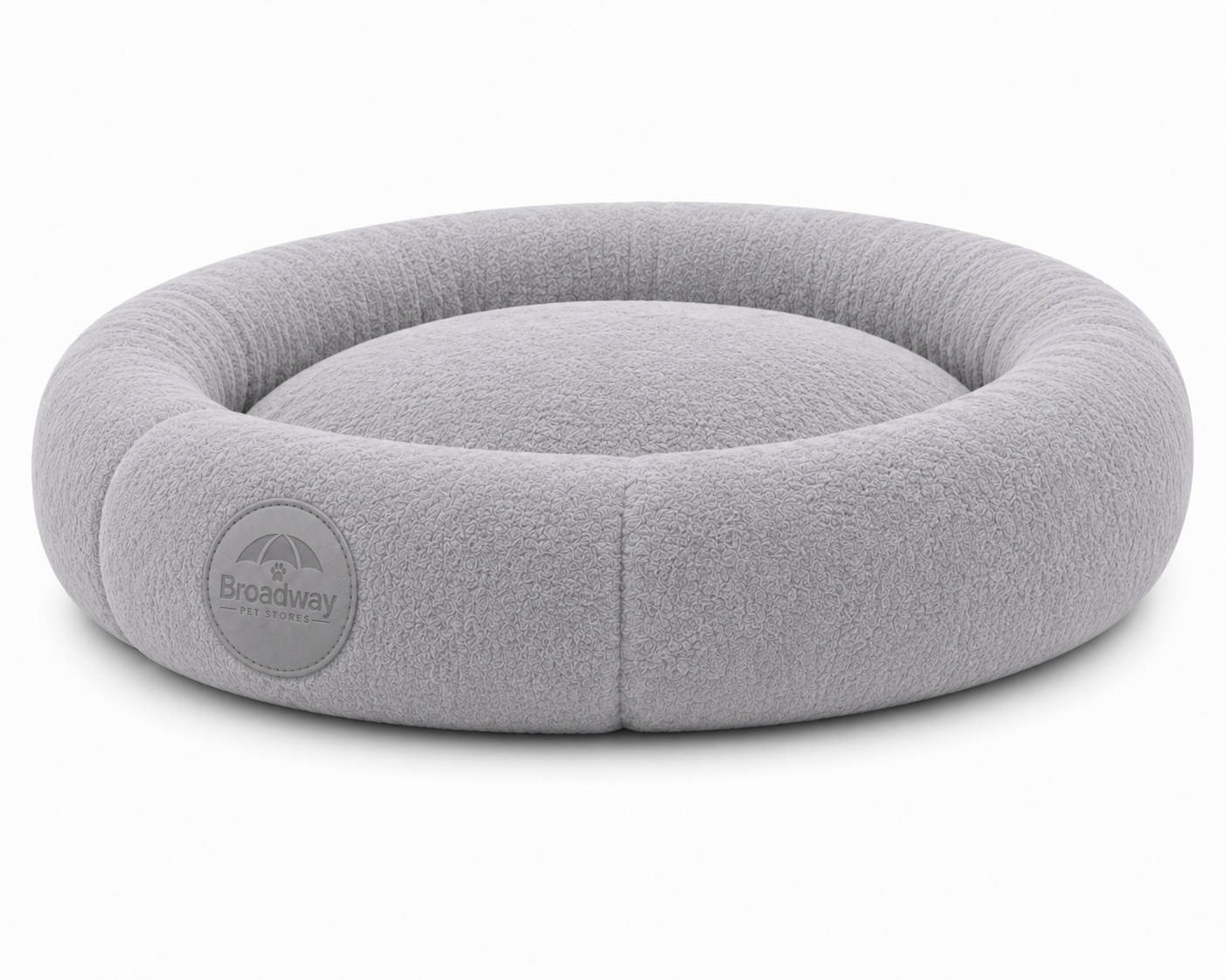 Round Plush Bolster Pet Bed