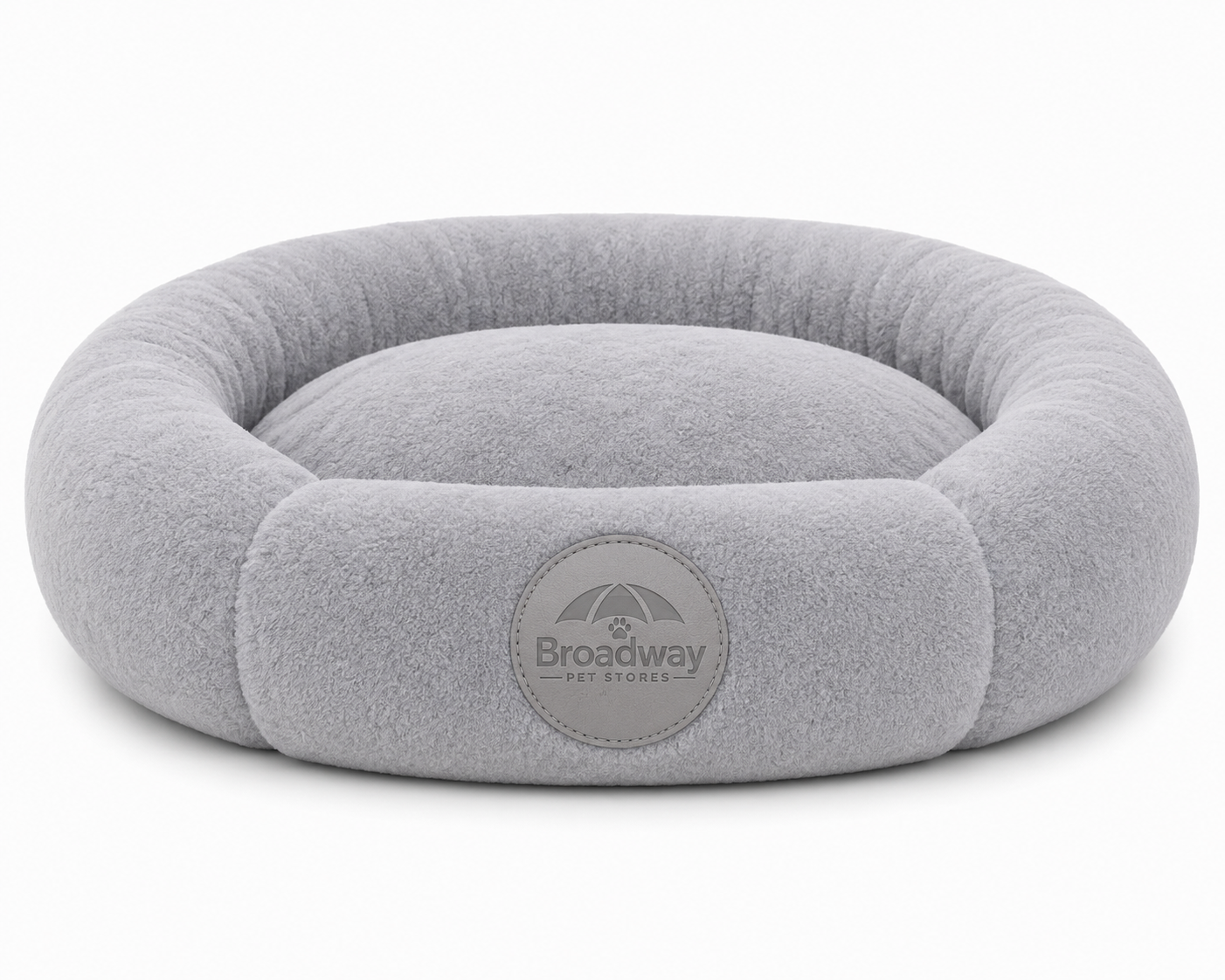Round Plush Bolster Pet Bed