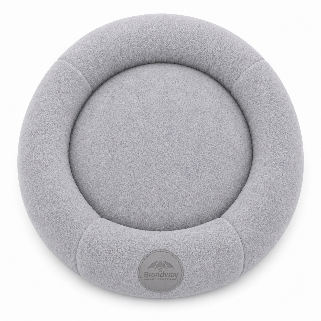 Round Plush Bolster Pet Bed