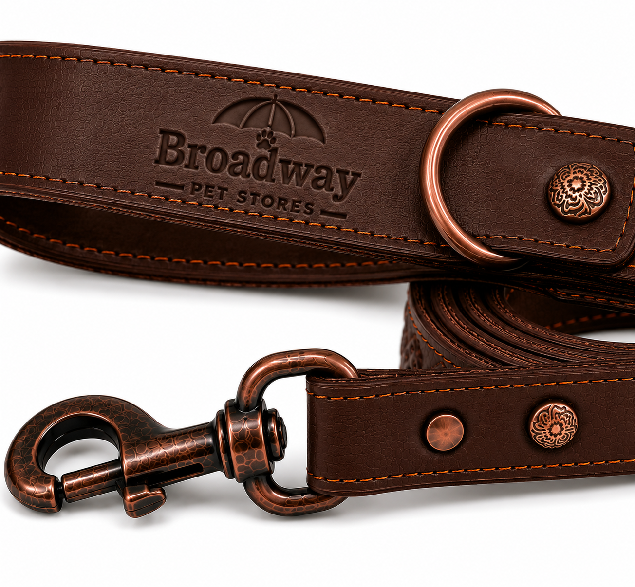 Leather Walking Leash for Dogs with Swivel Clasp