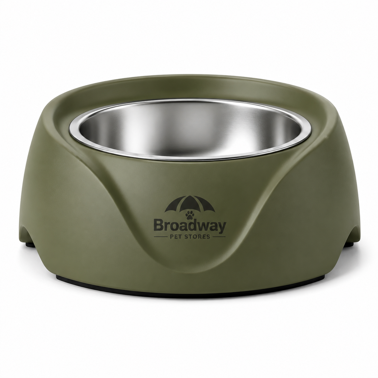 Modern Stainless Steel Pet Feeding Bowl with Non-Slip Base