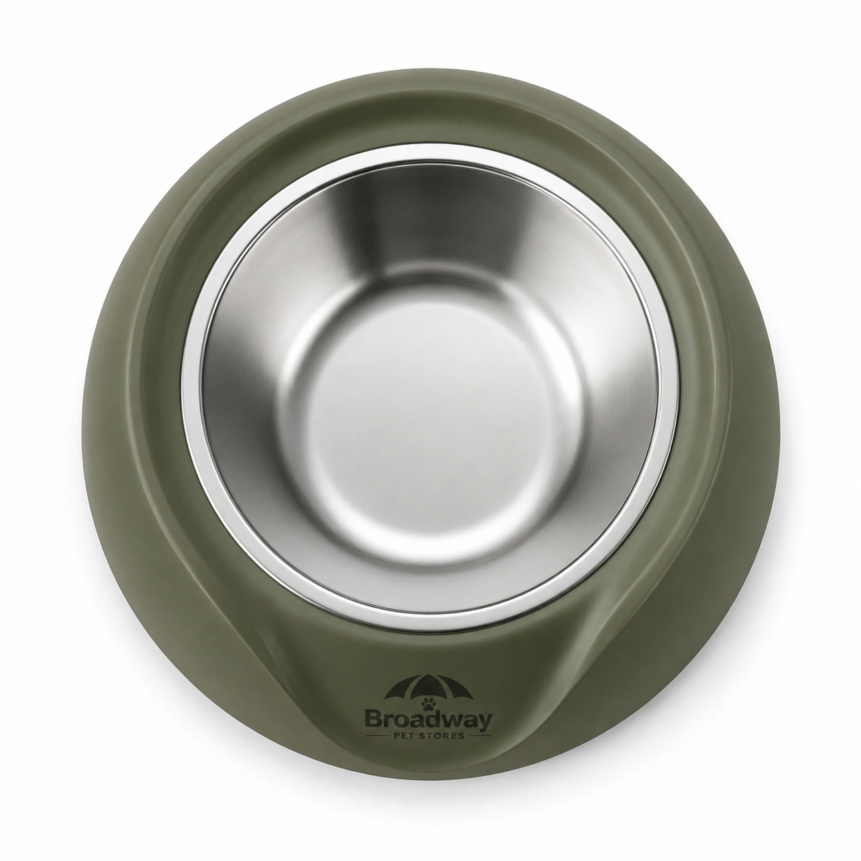 Modern Stainless Steel Pet Feeding Bowl with Non-Slip Base