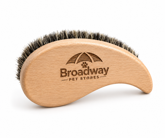 Curved Wooden Pet Grooming Brush