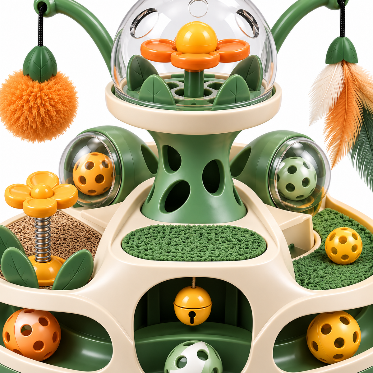 Multi-Level Interactive Cat Activity & Enrichment Toy