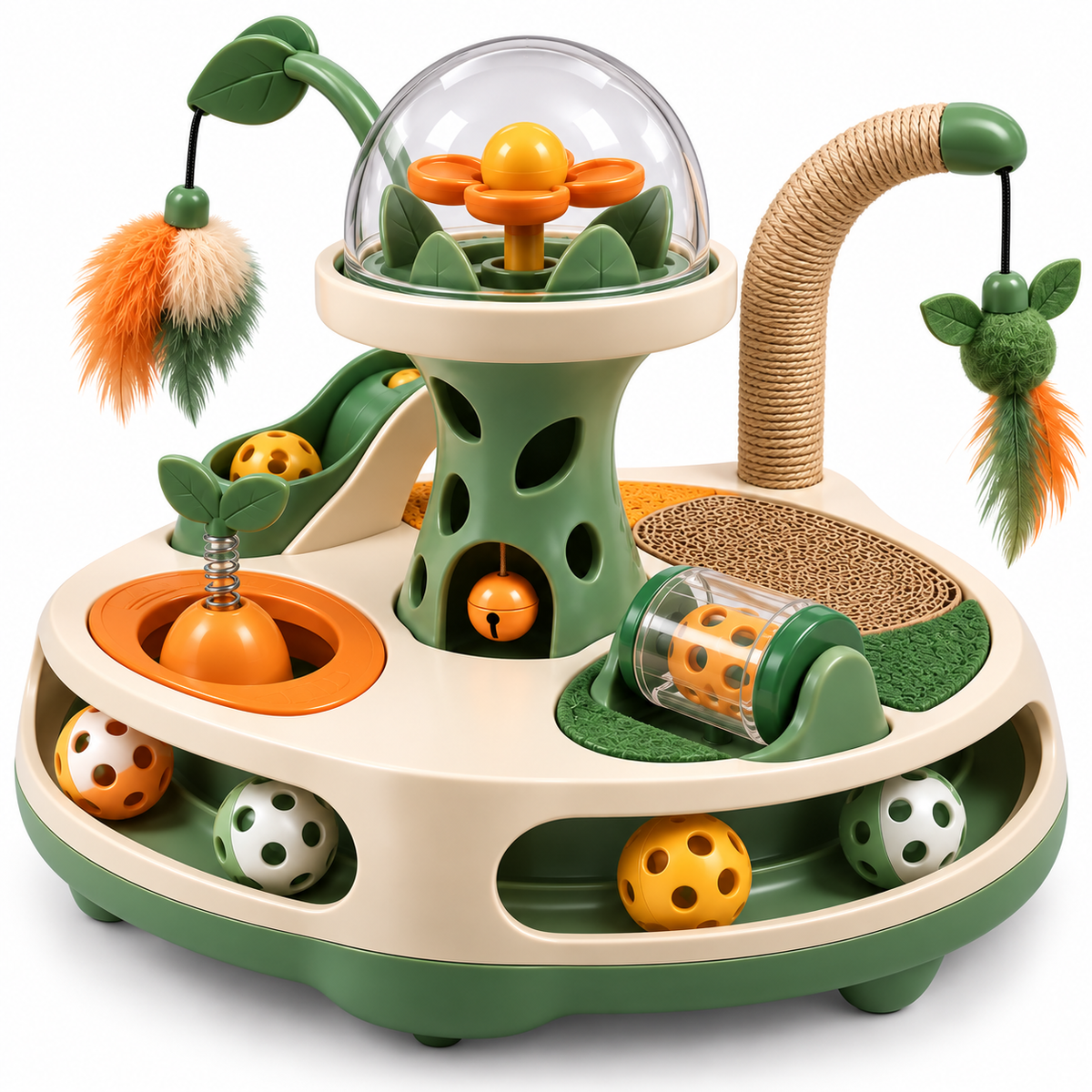 Multi-Level Interactive Cat Enrichment & Activity Toy