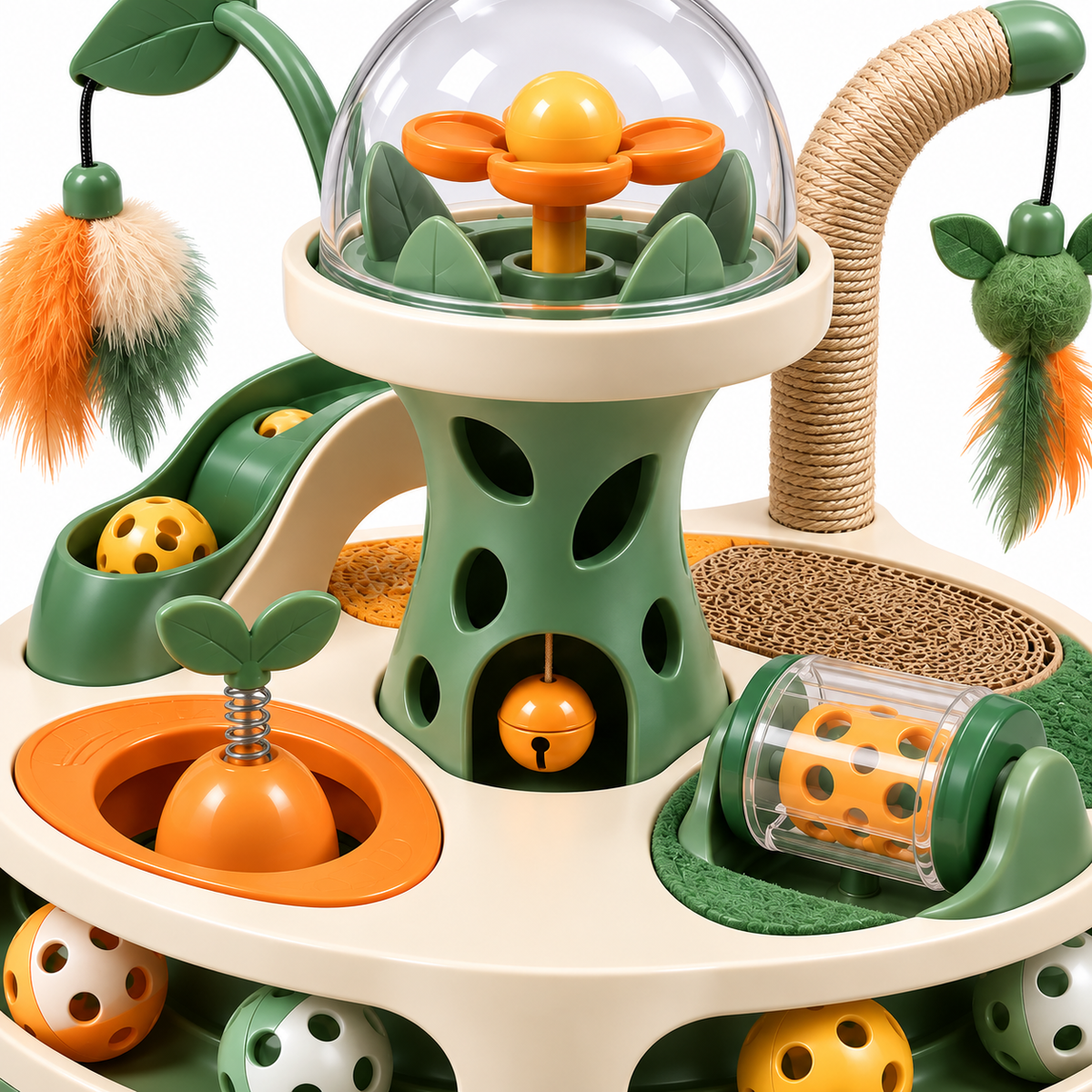 Multi-Level Interactive Cat Enrichment & Activity Toy