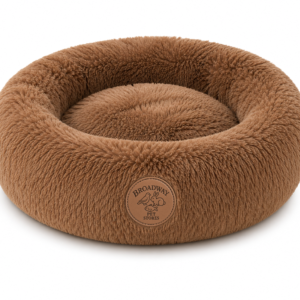 Luxury Calming Donut Pet Bed – Ultra Soft Plush Round Bed for Dogs & Cats