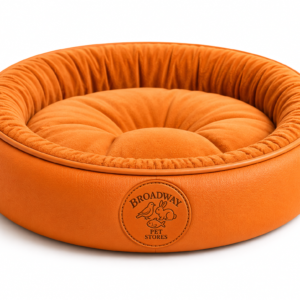Luxury Round Plush Pet Bed with Supportive Bolster Rim